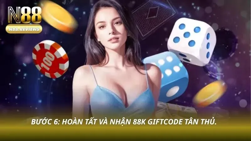 Giftcode chào mừng sẵn có sau khi hoàn tất đăng ký thành công