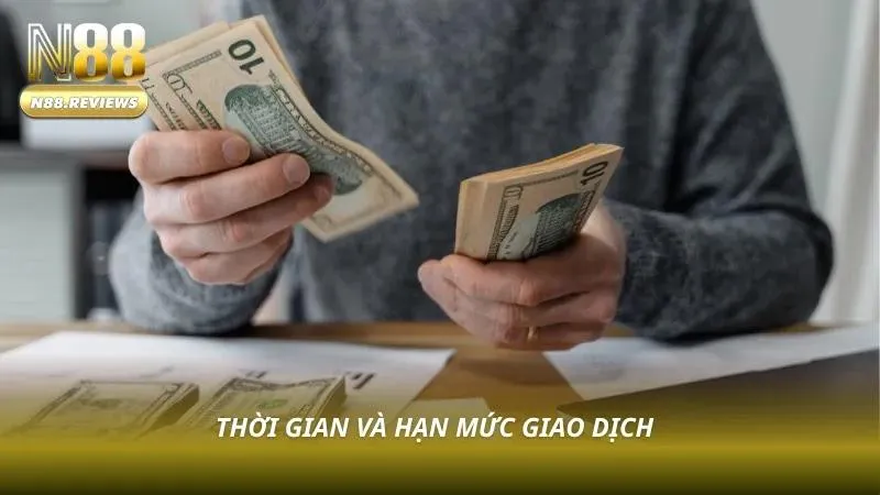 Giao dịch tại N88 xử lý nạp rút nhanh chỉ từ 1 đến 15 phút