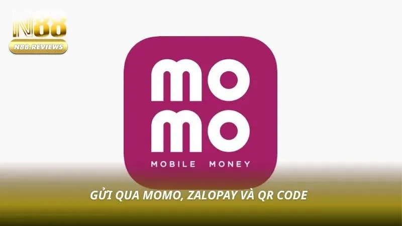 Màn hình QR Code gửi vốn qua ví MoMo tại nhà cái