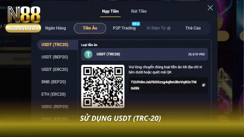 Người chơi nạp qua ví điện tử dễ dàng với phí giao dịch thấp