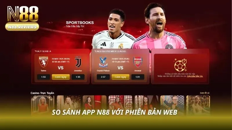 Bảng so sánh app với phiên bản web cực đơn giản